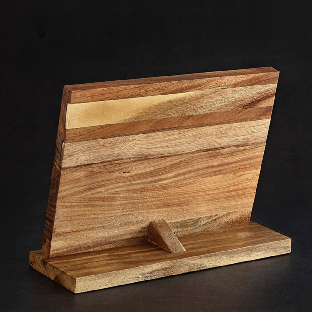 Magnetic Acacia Wood Knife Holder