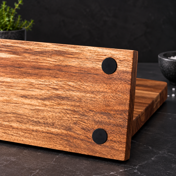 Magnetic Acacia Wood Knife Holder